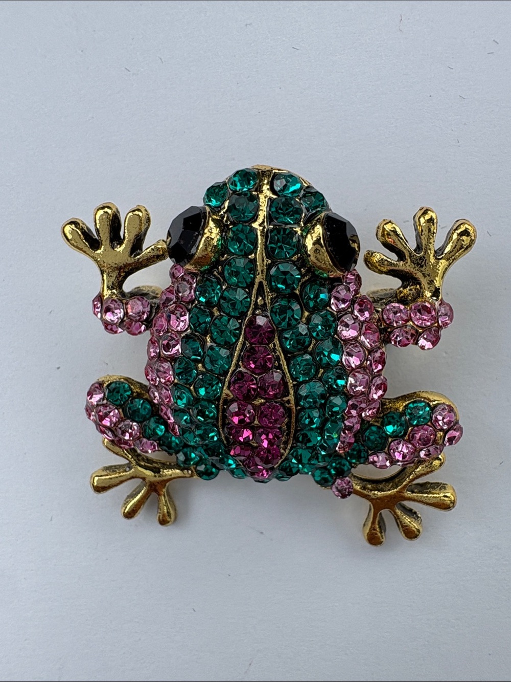 Crystal Frog Brooch/Pendant